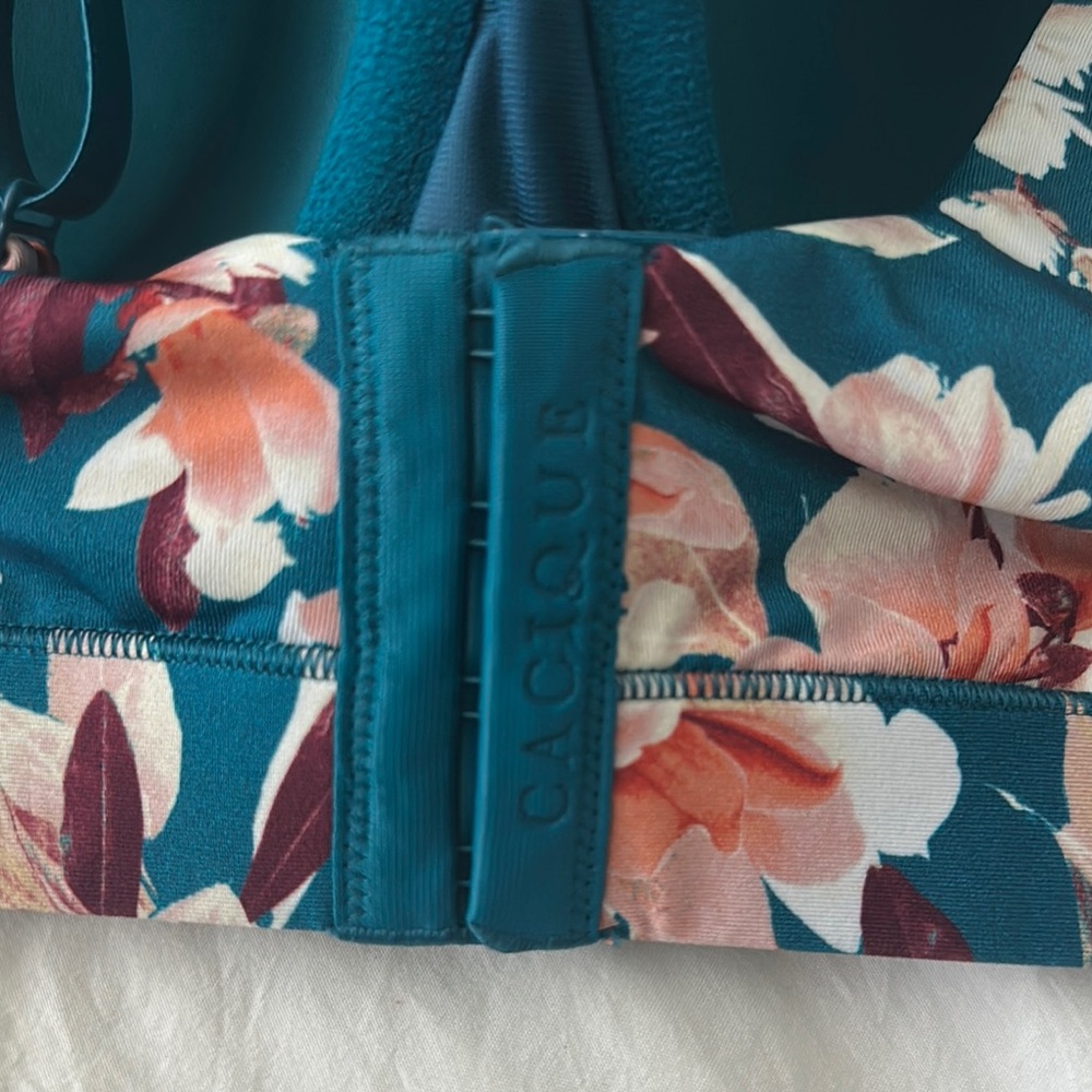 Cacique Blue and Pink Floral Bra Intimates & Sleepwear - Picture 3 of 8